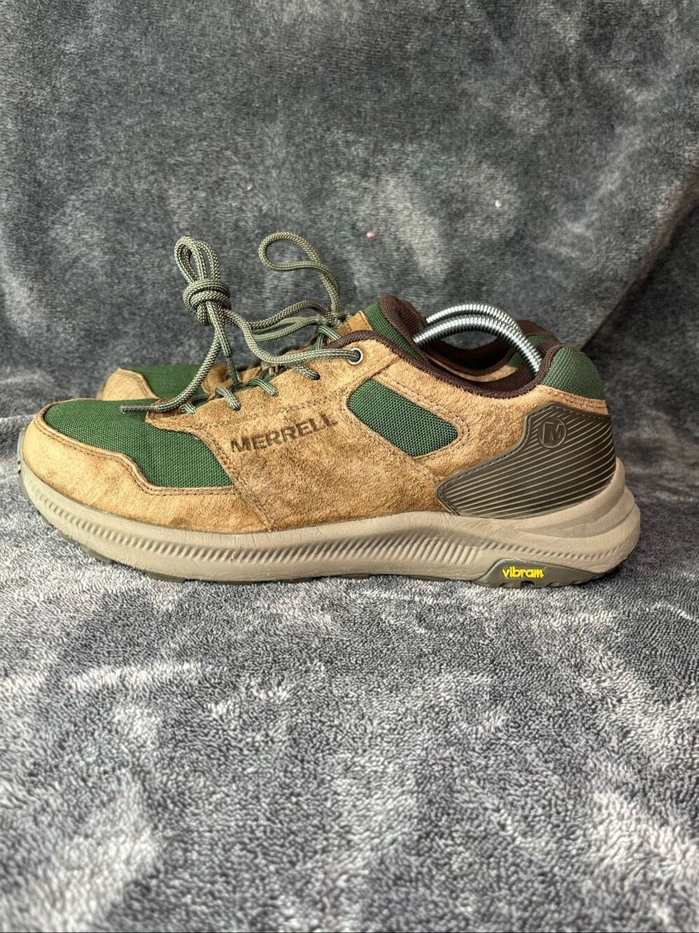Merrell Mens Size 12 Catalyst Suede Low Top Outdoor Shoes J16915 Green Brown⁠